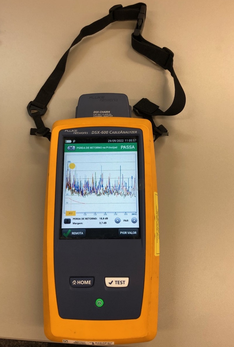 Múltipla TI, certificação, fluke dsx600