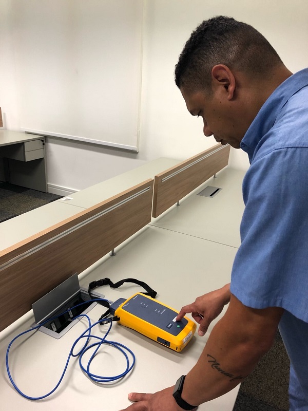 Múltipla TI, certificação, fluke dsx600, receptor